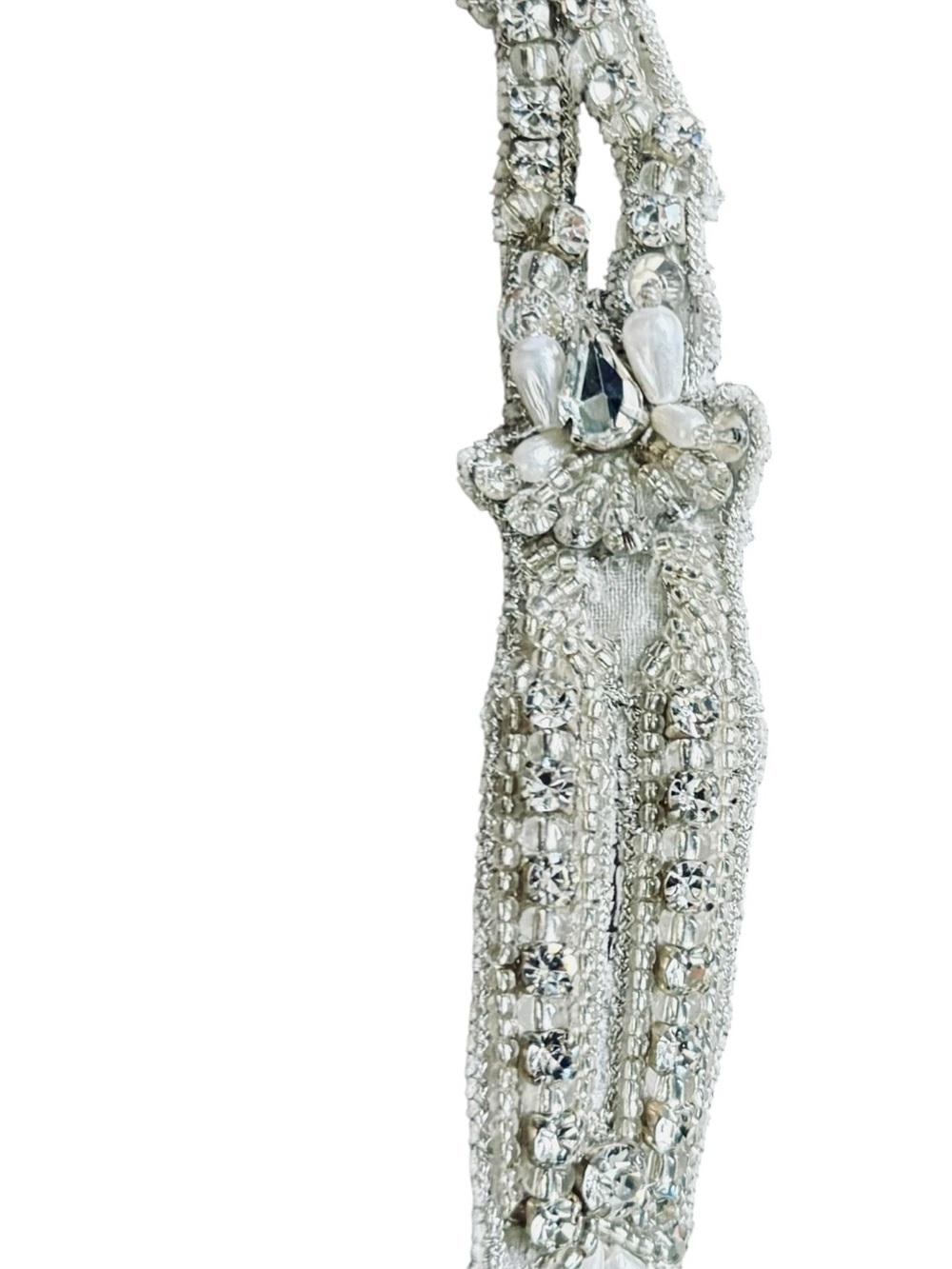 NWT Evan Picone Crystal Embellished Bridal Belt - Silver - Picture 9 of 15